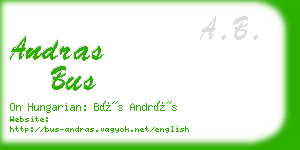 andras bus business card